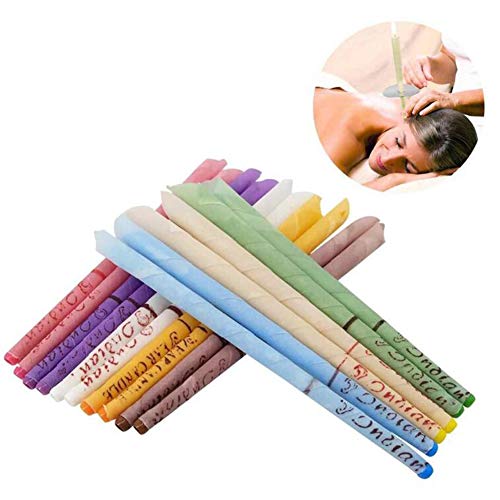 GZYM Ear Velas de Cera Natural Que mira al trasluz Conos, Fragancia orgánica Material Vegetal de Cono Hueco Velas Durante 16 Pcs