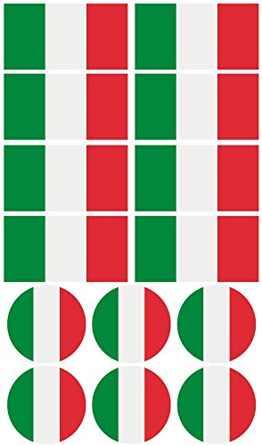 Haberdashery Online 28 Pegatinas de la Bandera de Italia. Stickers para Bicicletas, Motos, Accesorios (Italia)