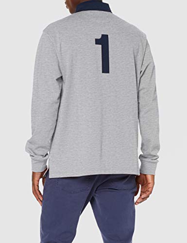 Hackett London Archive Ujk Clr Polo, Gris (Grey Marl 933), Large para Hombre