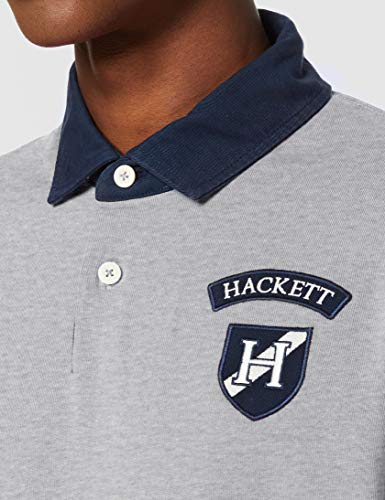 Hackett London Archive Ujk Clr Polo, Gris (Grey Marl 933), Large para Hombre