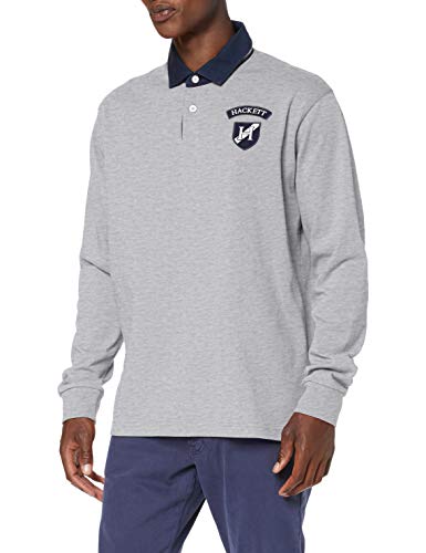 Hackett London Archive Ujk Clr Polo, Gris (Grey Marl 933), Large para Hombre