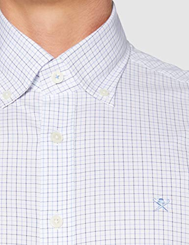 Hackett London White Based Chk Camisa, Azul (5bpsky/Blue 5bp), 44 (Talla del Fabricante: X-Large) para Hombre