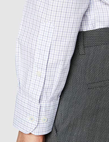 Hackett London White Based Chk Camisa, Azul (5bpsky/Blue 5bp), 44 (Talla del Fabricante: X-Large) para Hombre