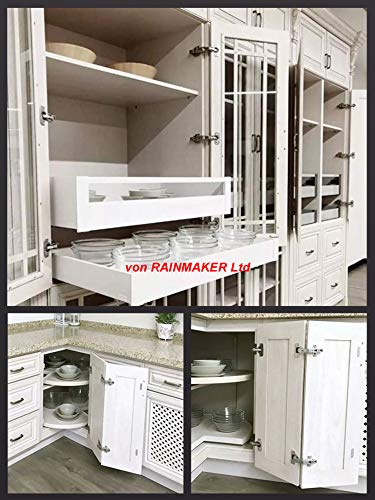 HAFELE 165 Grado Bisagras Automática con Amortiguación Integrada Bisagra con Cierre Automático para Puerta de Empotrado Mueble Armario de Cocina Totalmente Solapado Alemania Marca Juego de 2