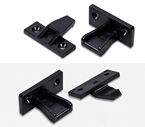 HAFELE Keku AS Colgado Herraje para Embutir Rapid Placas y Bastidor Cuelgue de un Conector para Mueble Hasta 20 kg Marca de Alemania Plástico (4 Par)