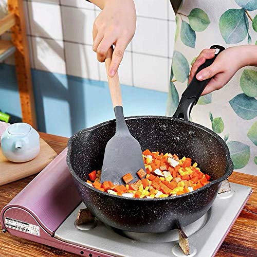 HAFJFKA Sartén Wok Olla Antiadherente Sopa Olla Fideos Sartén Wok Sartén Leche Olla Cocina de inducción Gas promoción Ollas y sartenes, 28cm