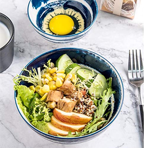 HaILIa Tableware, Tazón de fuente japonés Tazón de fuente de la ensalada del cuenco de arroz de cerámica del tazón de fuente de los tallarines del tazón de fuente de mar del tazón de fuente casero de