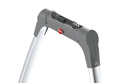 Hailo 4303-201 Taburete de aluminio con estribo alto de seguridad (3 peldaños)