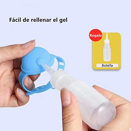 Haioo 4 Piezas Colores Aleatorios de Pulseras Dispensadoras de Gel Desinfectante de Manos con Botella para Recargar Distintos Colores Pulsera Dispensadora de Líquido de Silicona para Niños y Adultos