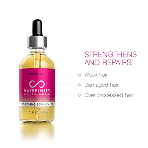 Hairfinity Aceite Capilar Botánico-Tratamiento para el Crecimiento del Cabello y para Cueros Cabelludos Secos y Dañados con Aceites de Jojoba, Oliva Almendra Dulce y Más–Sin Siliconas y Sulfatos 52ml