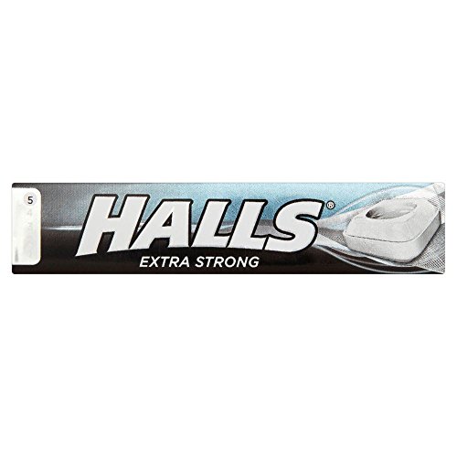 Halls - Caramelos de menta extrafuerte - 34 g - Pack de 3 unidades