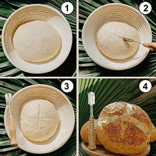 Haloku Pan Roza Herramienta, Panadero Pálido Masa Fabricación Afeitadora Cortador Accesorios para Cocina Hornear