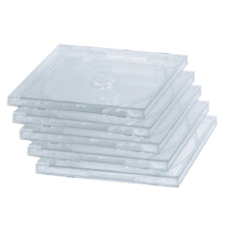Hama 044748 - Caja para 1 CD, 5 Unidades, Color Transparente