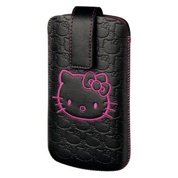 Hama Hello Kitty - fundas para teléfonos móviles (65 x 15 x 125 mm, 57g) Negro, Rosa