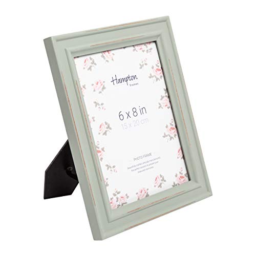 Hampton Frames PALOMA - Marco de fotos, diseño desgastado, madera, salvia, 6x8 (15x20cm)