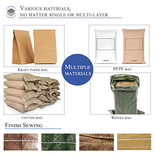 Hanchen Máquina de Coser Bolsas Portátil Máquina de Embalaje Industrial para Cerrar Bolsas Tejida/Saco/Bolsas de Algodón
