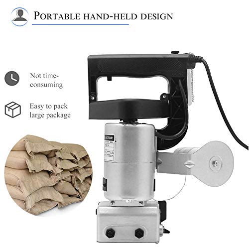 Hanchen Máquina de Coser Bolsas Portátil Máquina de Embalaje Industrial para Cerrar Bolsas Tejida/Saco/Bolsas de Algodón