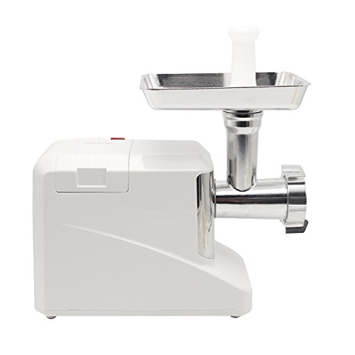 Hanchen Picadora de Carne Eléctrica 1800W Máquina de Picar Carne Comercial Embutidora de Salchichas Industrial Función Inversa con 3 Placas de Corte de Acero Inoxidable CE