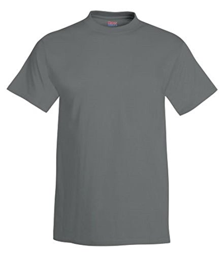 Hanes - Camiseta de manga de corte clásico para hombre. gris Gris Humo XXX-Large