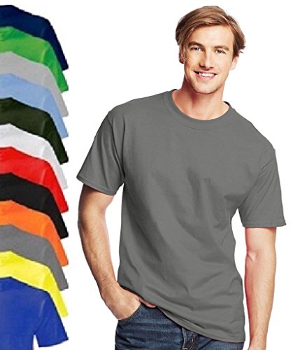 Hanes - Camiseta de manga de corte clásico para hombre. gris Gris Humo XXX-Large