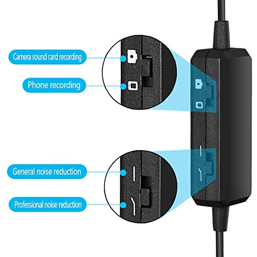 HangzhoushiJacob Elsie Micrófono de solapa de condensador omnidireccional para iPhone Android Smartphon, PC, cámara DSLR videocámara, perfecto para videoconferencias, Podcas