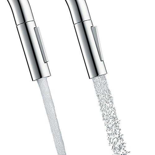 Hansgrohe - Grifo de cocina Cento XL de cuello de cisne de pared con alcachofa extraíble, cromado