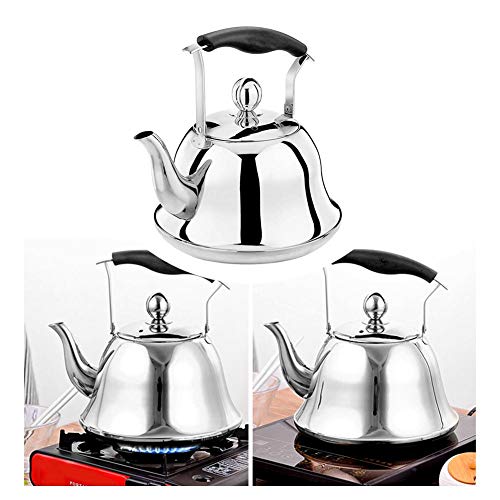 Haodene Tetera hervidor Silbato inducción para Cocina de inducción/Estufa de Gas/Placa eléctrica - Tetera de Acero Inoxidable con Filtro para té Suelto - Hervidor de Agua con silbido 2.0L