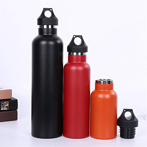 Haosianshang Taza De Aislamiento De Acero Inoxidable De La Tetera Deportiva Doble Taza De Agua De Viaje De Gran Calibre 600nl Naranja