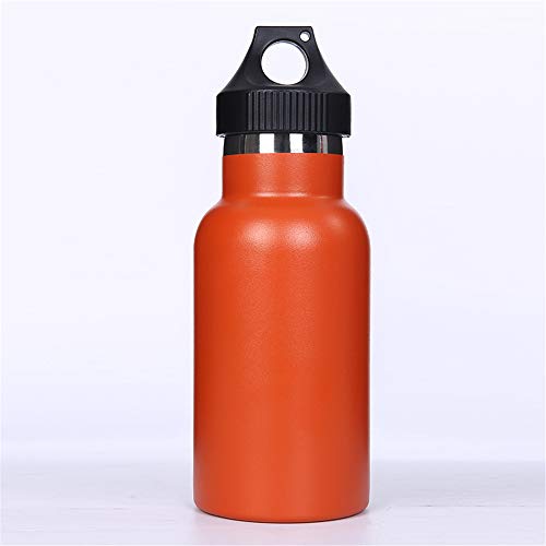 Haosianshang Taza De Aislamiento De Acero Inoxidable De La Tetera Deportiva Doble Taza De Agua De Viaje De Gran Calibre 600nl Naranja