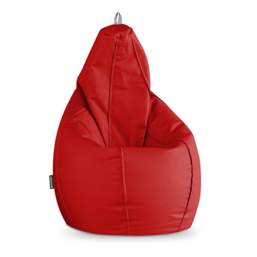 HAPPERS Puff Pera Polipiel Indoor Rojo XL