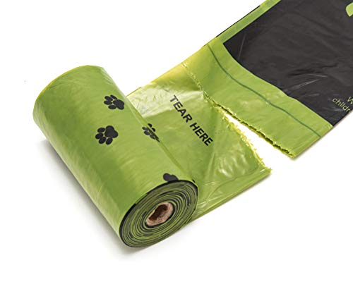 Happilax Bolsas para excrementos de Perros biodegradables con almidón de maíz, Bolsa Caca Perro y Gato sin Olor, 300 Piezas - con dispensador