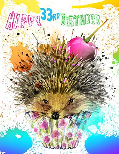 Happy 33rd Birthday: Better Than a Birthday Card! Super Sweet Hedgehog Birthday Journal
