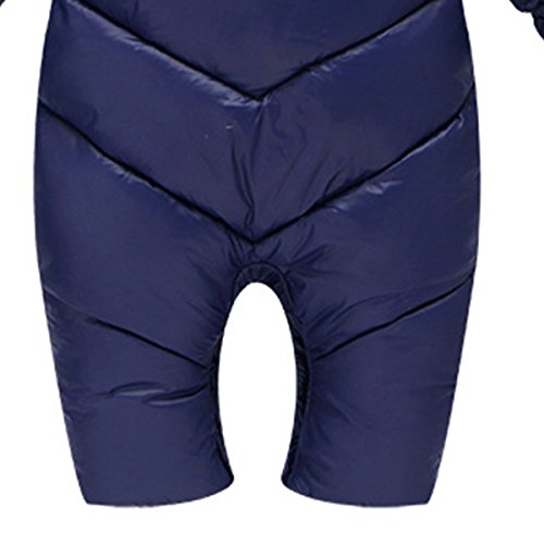 Happy Cherry Ropa de Una Pieza Prenda Exterior Chaqueta de Invierno con Capucha Mono Calentito Enterizo para 3-6 Meses Bebés Niños Niñas- Azul