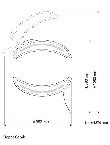 Hapro Topaz 24 C - Solarium (UV, 100 W, 1870 mm, 880 mm)