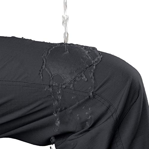 HARD LAND Pantalones Táticos Impermeable Ripstop Ligero Cargo Trabajo con Cintura Elástica BDU para Hombre (36W×30L, Gris carbón)