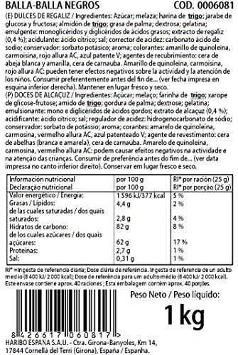 Haribo Balla-Balla Negros Gominolas - 1000 gr