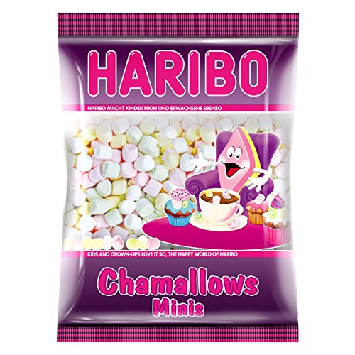 Haribo chamallows Minis, Juego de 3, Espuma Azúcar, Marshmallows, mauses Peck, 3 Bolsas Cada uno 200 g