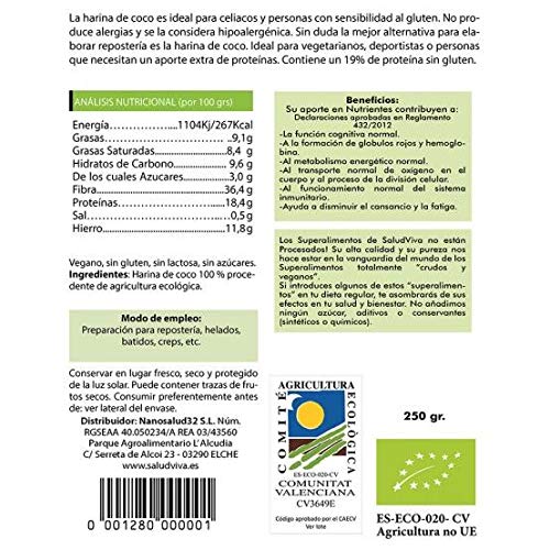 Harina de coco ECO Salud Viva 500 g