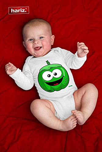 Hariz Body de manga larga para bebé, coco, verde, rizante, fruta, dulce, incluye tarjeta de regalo, diente de leche, blanco 74-80