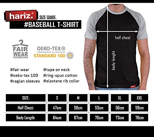 Hariz - Camiseta de béisbol para hombre, diseño de águila con texto en alemán negro / rojo L