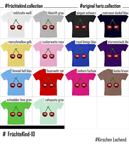 Hariz - Camiseta para bebé con diseño de cerezas y frutas, multicolor, tarjeta de regalo, polvo de estrellas, color lila 3-9 meses/60-69 cm