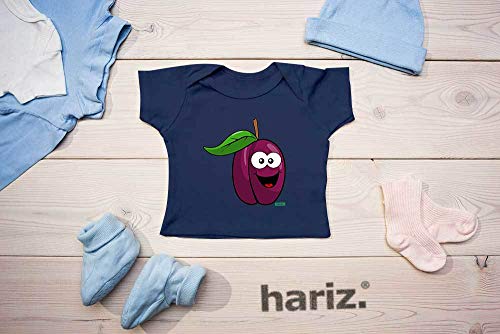 Hariz - Camiseta para bebé con diseño de ciruela y fruta, incluye tarjetas de regalo de polvo de estrellas lila 3-9 meses/60-69 cm