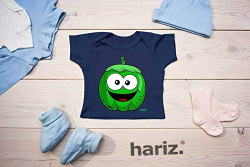 Hariz - Camiseta para bebé, diseño de coco, color verde, salmón, incluye tarjeta de regalo de polvo de estrellas lila 3-9 meses/60-69 cm