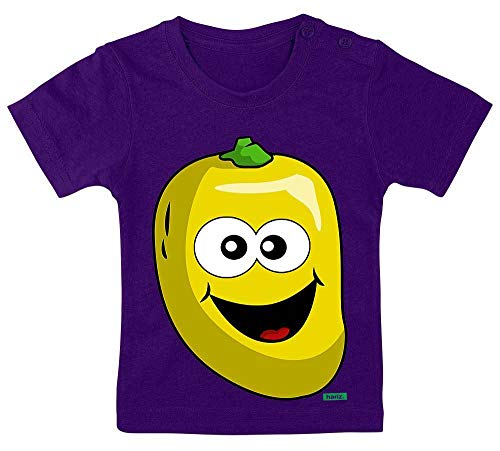 Hariz - Camiseta para bebé (manga corta, aroma de frutas, dulce, tarjetas de regalo, polvo de estrellas, color lila, 3-9 meses, 60-69 cm)