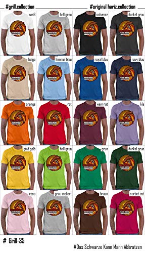 Hariz - Camiseta para hombre, diseño con texto en alemán "Das Schwarze kann Mann Abkratztzen Grillen Sprüchen" marrón XXL