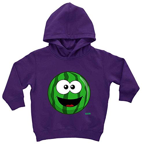 Hariz - Sudadera con capucha para bebé, diseño de melón sonriente Polvo de estrellas lila. 12-24 meses