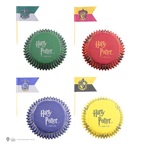 Harry Potter - Set de 100 Moldes para Cupcakes + Banderas - Oficial - Cinereplicas