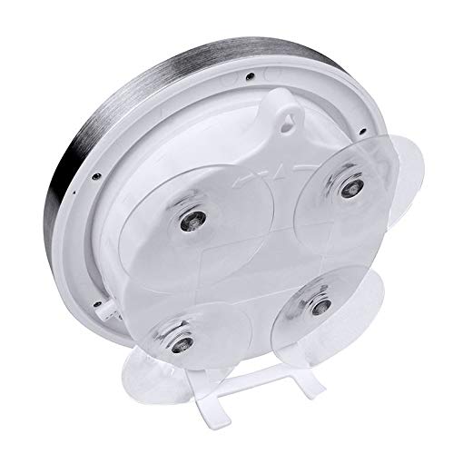 Harts - Reloj de pared para ducha (17 cm, resistente al agua, con ventosas), plástico, Batones negros plateados, 17 cm