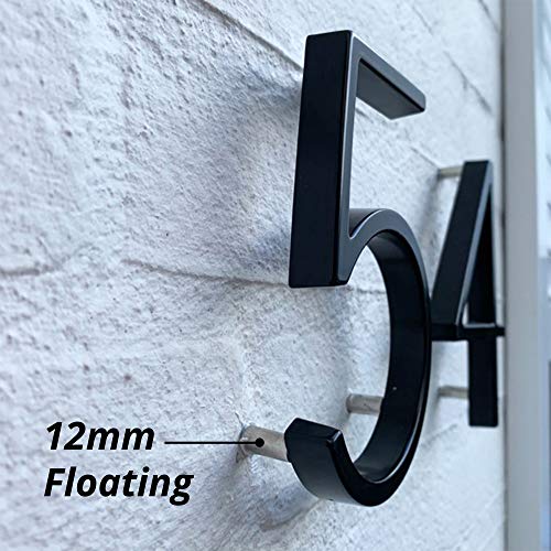 HASWARE Número De Señalización De Puerta De Acero Placa De Signo De Número Hecho De Hierro Con Tornillos De Ensamblaje Decoración Para Puerta Pared Jardín, Numero 4
