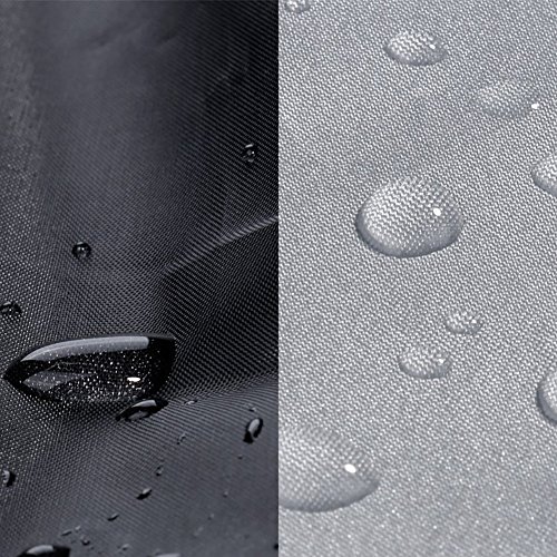 HAUEA Funda para Bicicleta Cubierta Impermeable 190T Protector portátil y Plegable de Poliéster, contra Lluvia,Sol,Polvo 200 x 110 x 70 cm (Negro y Plata)